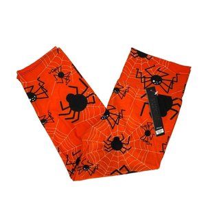 Buskins Capri Leggings Halloween Spider Orange Medium Pants
